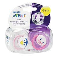 AVENT Beruhigungssauger 0-6 Mon.Tiermotive