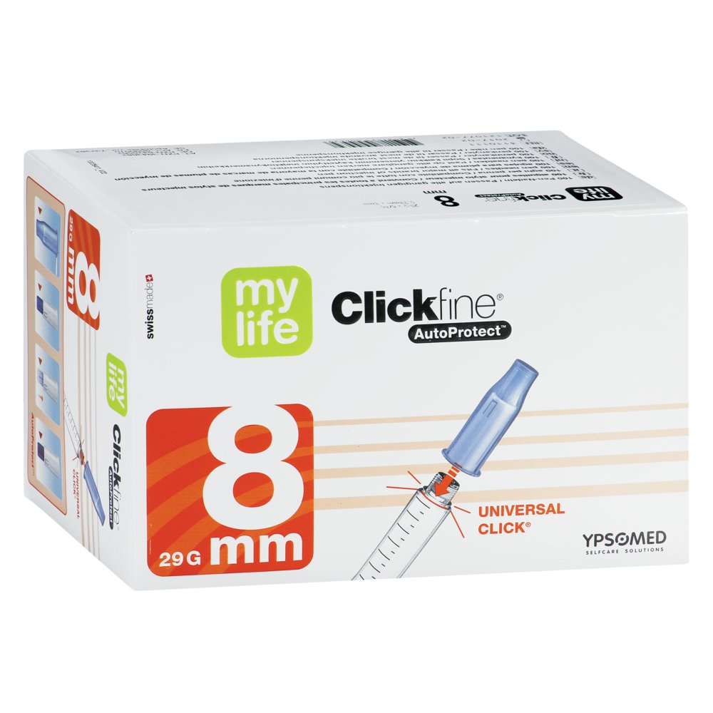 MYLIFE Clickfine AutoProtect Pen-Nadeln 8 mm 29 G