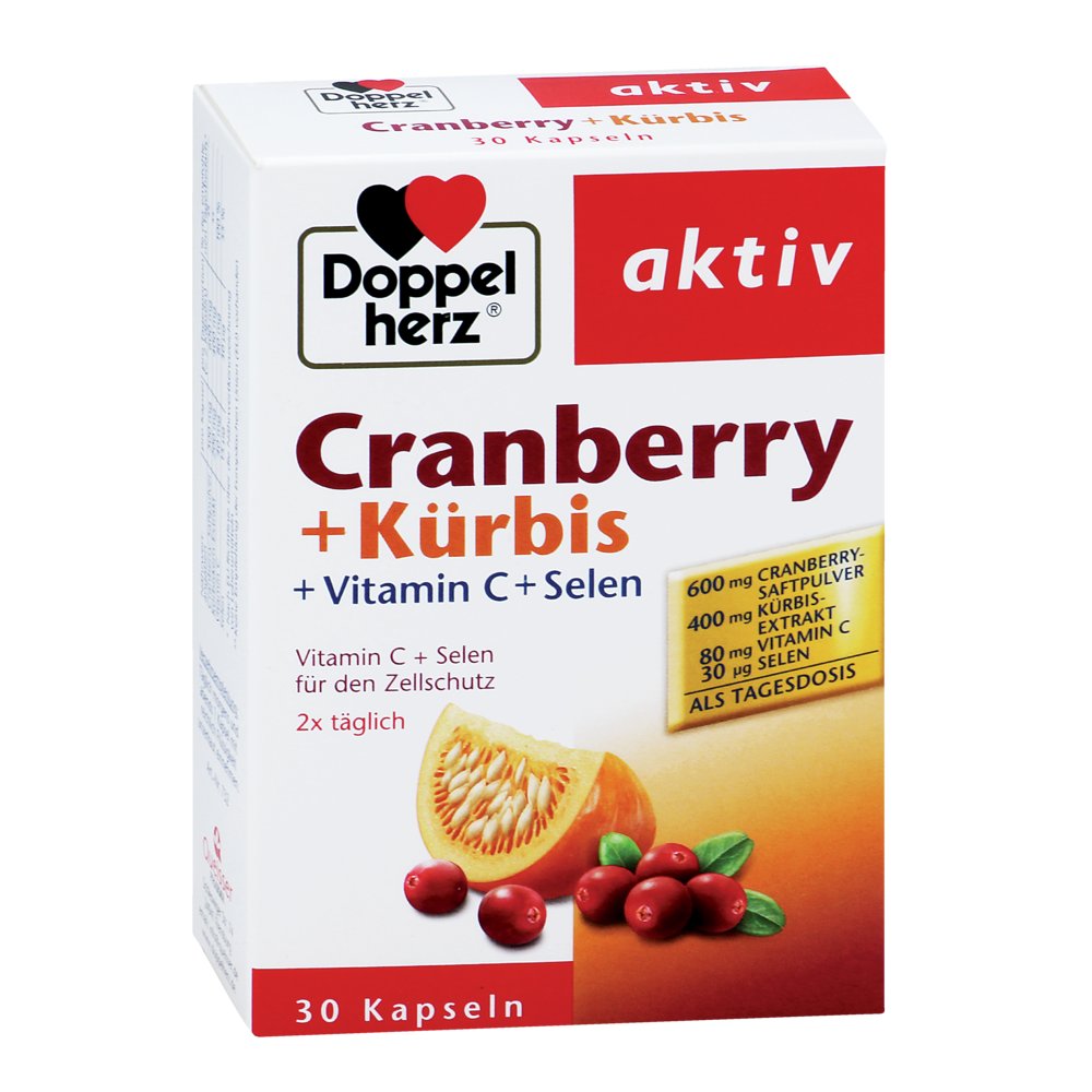 DOPPELHERZ Cranberry+Kürbis Kapseln