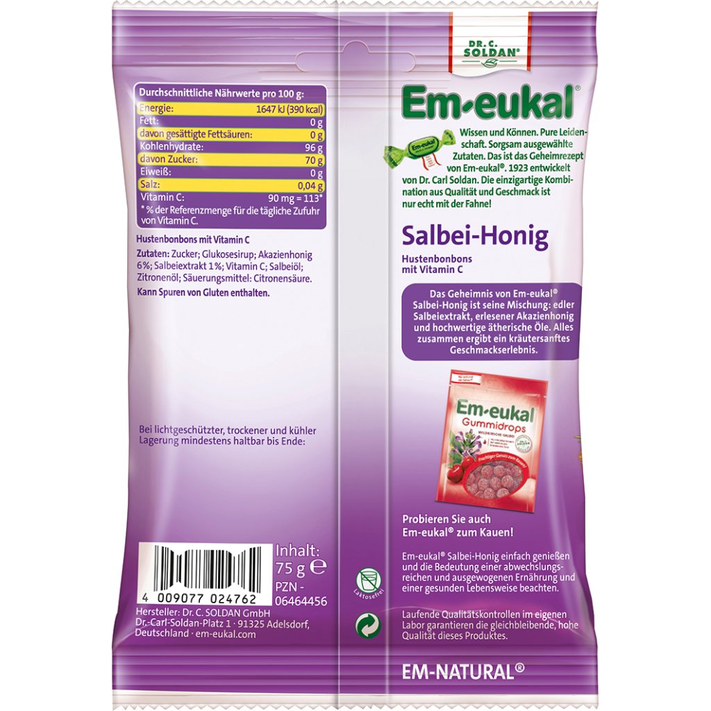EM-EUKAL Bonbons Salbei Honig zuckerhaltig