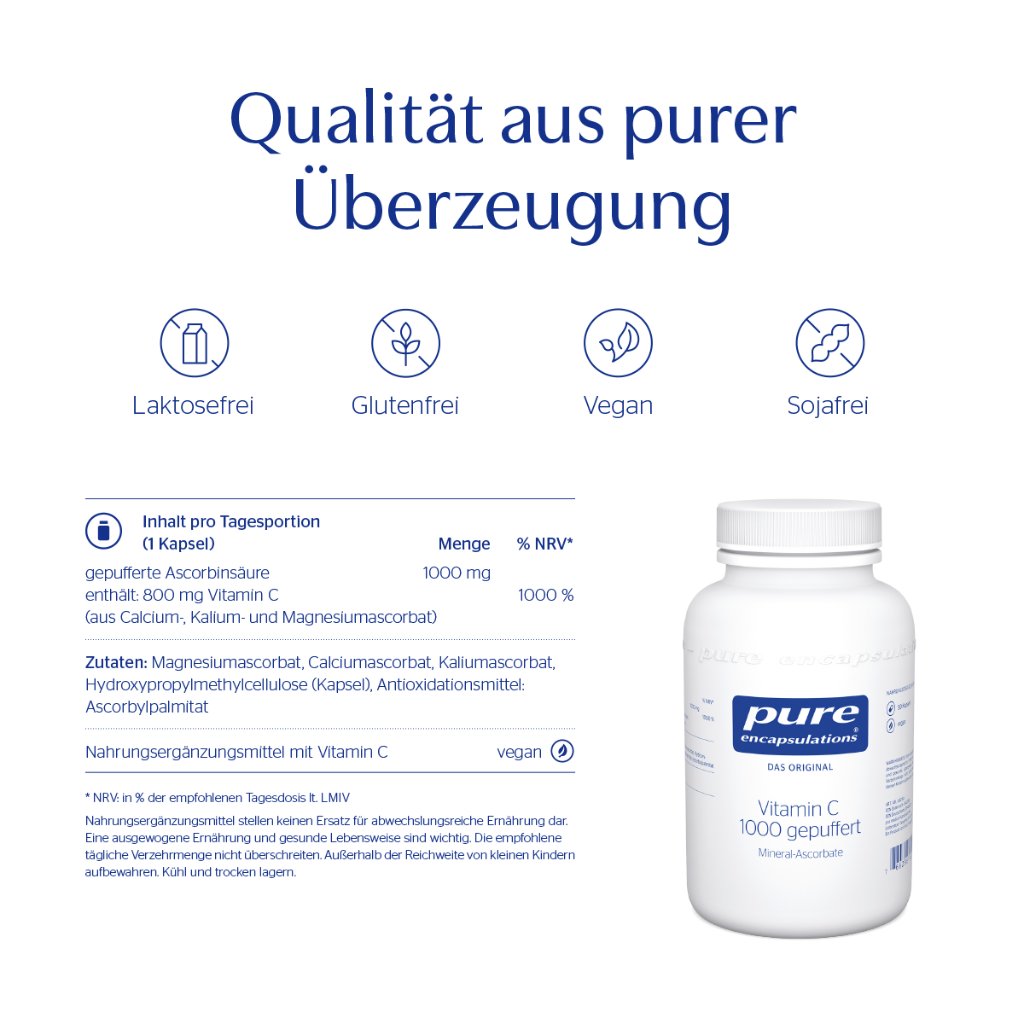 PURE ENCAPSULATIONS Vitamin C 1000 gepuffert 