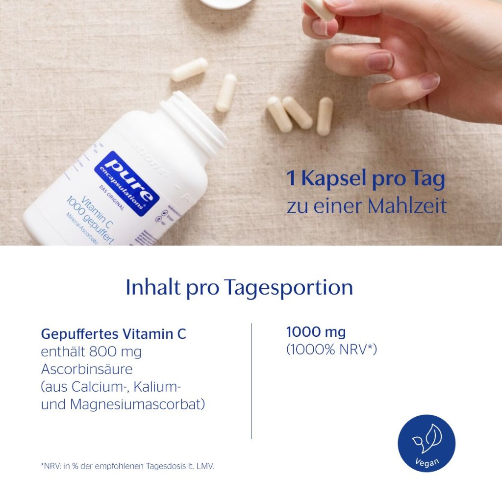 PURE ENCAPSULATIONS Vitamin C 1000 gepuffert