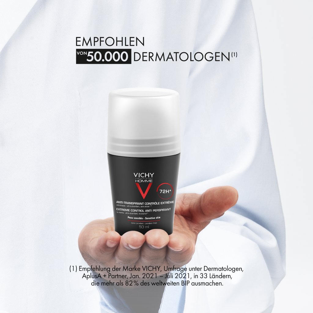 Vichy Homme Deo Roll-on Anti-Transpirant 72h