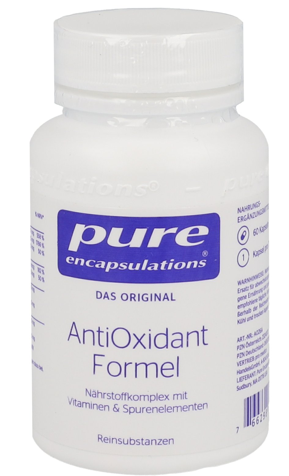 PURE ENCAPSULATIONS Antioxidant Formel Kapseln
