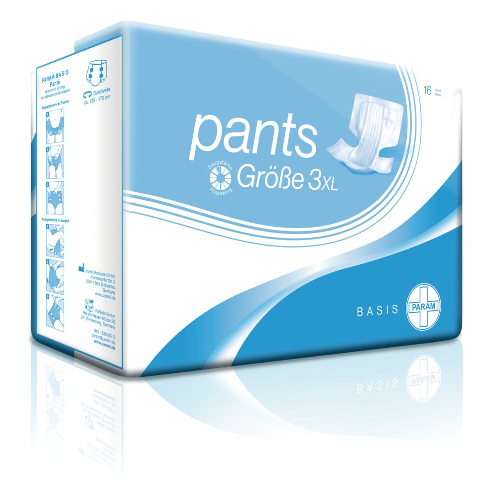 PARAM BASIS Pants, Größe 3XL, Bundweite: 130 - 170 cm, 16 Stück