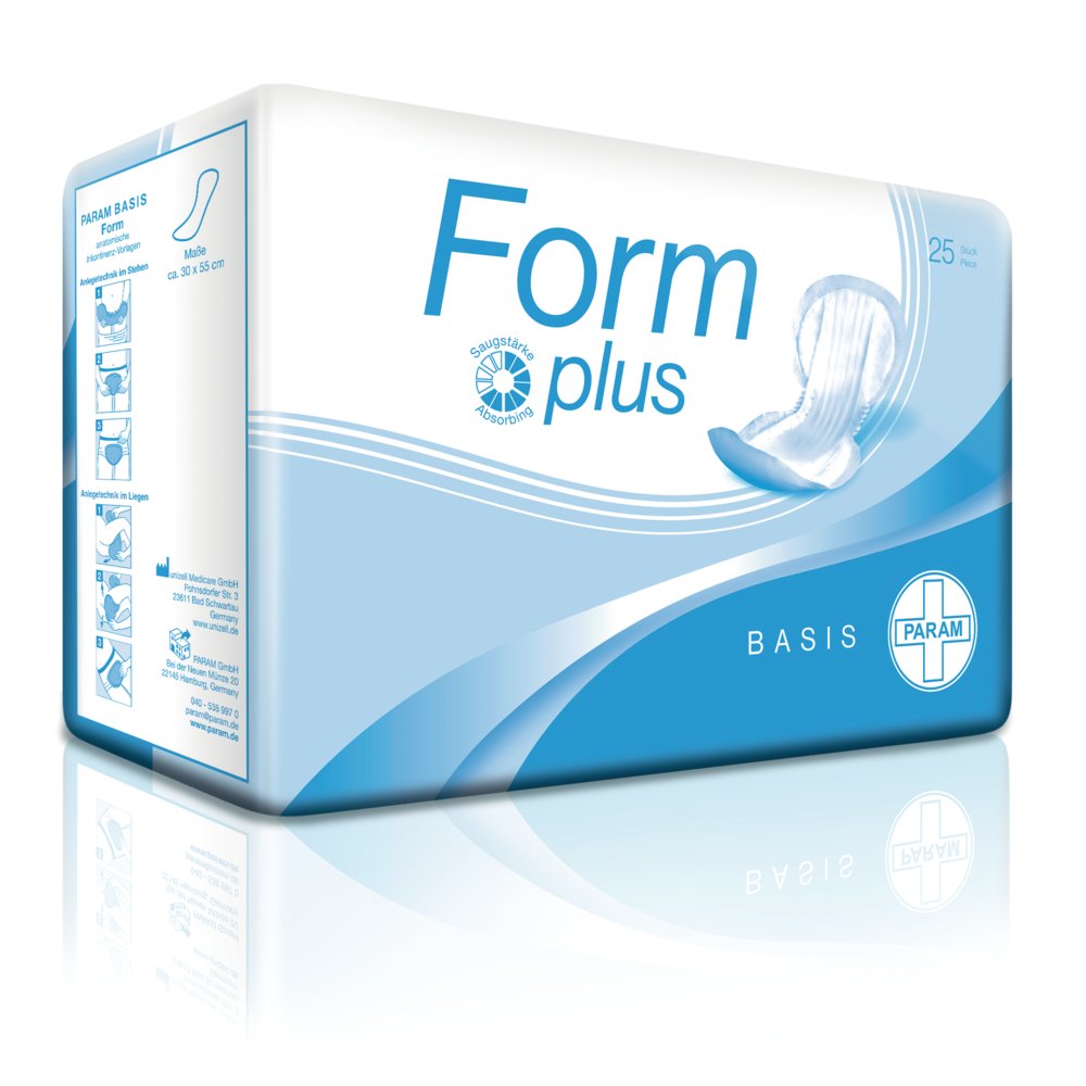 PARAM BASIS Form Plus Anatomische Vorlage, 30 x 55 cm, 25 Stück