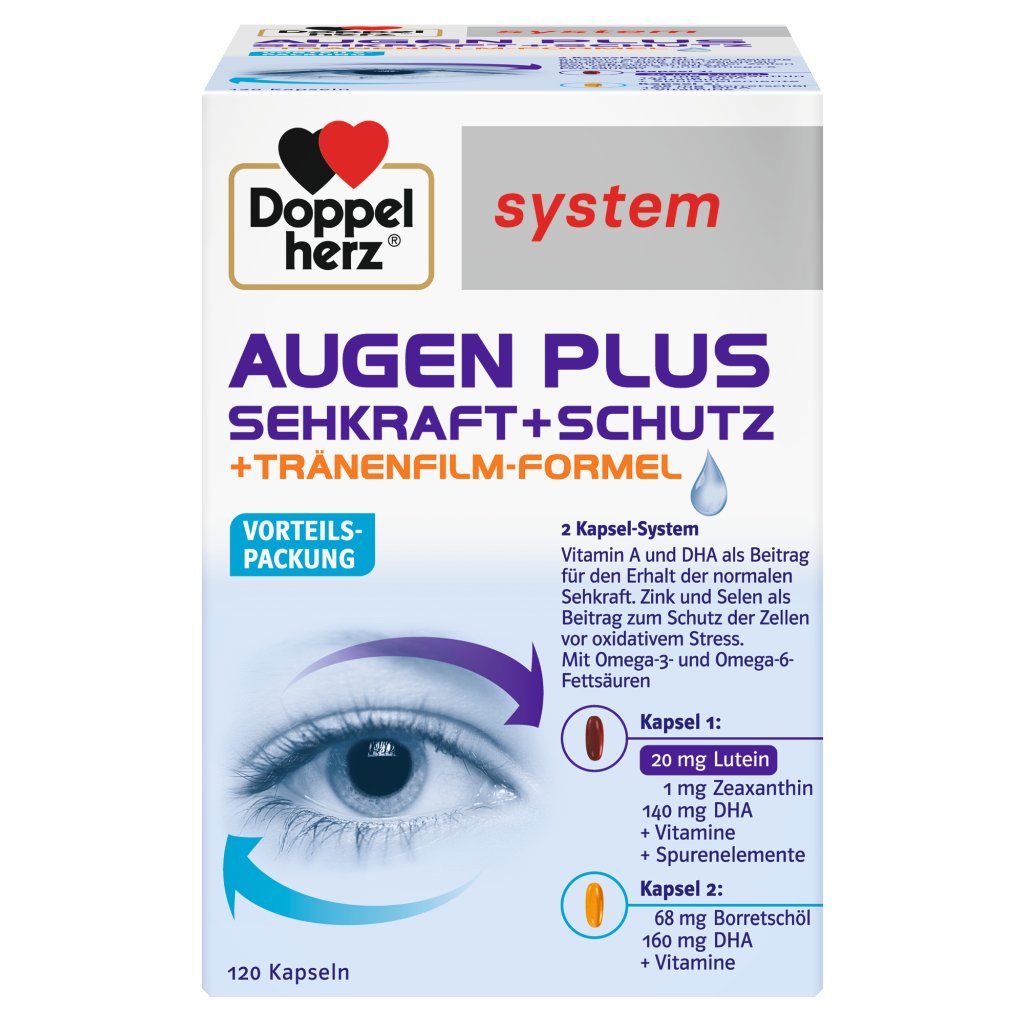 Doppelherz system AUGEN PLUS SEHKRAFT + SCHUTZ + TRÄNENFILM-FORMEL