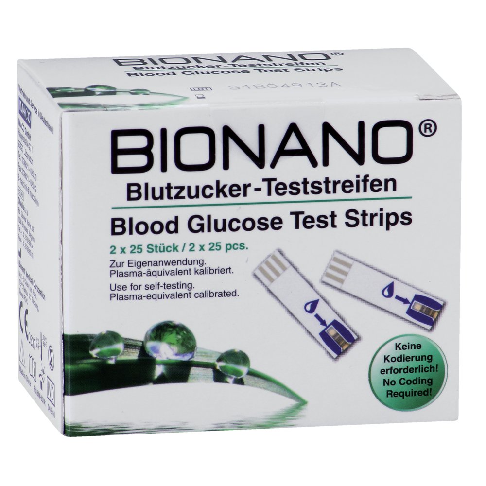 BIONANO Blutzucker-Teststreifen