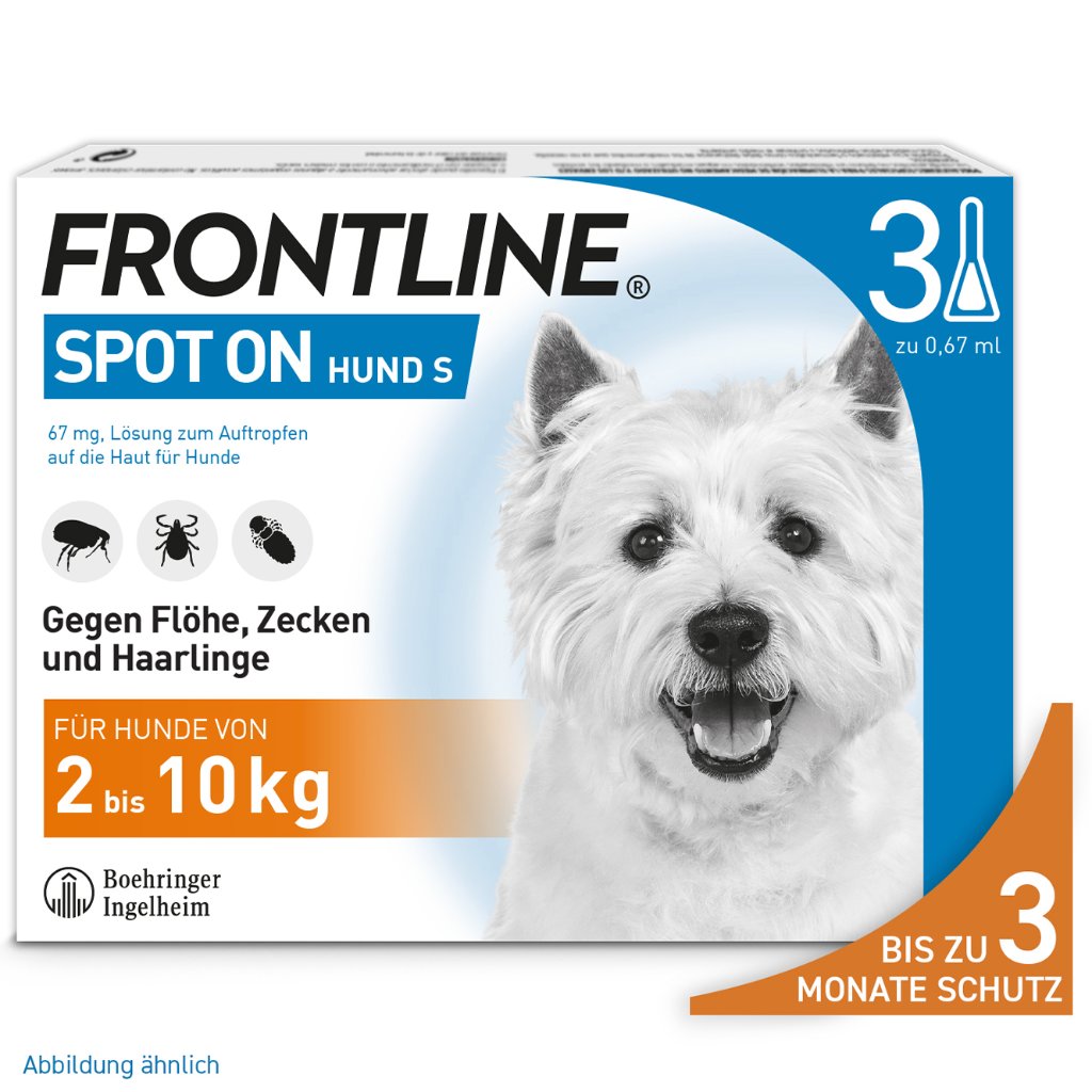 Frontline Spot on Floh- und Zeckenschutz f. Hunde S 3 Pip.