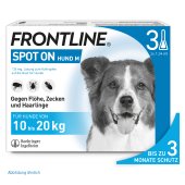 Frontline Spot on Floh- und Zeckenschutz f. Hunde M 3 Pip.