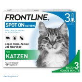 Frontline Spot on Floh- und Zeckenschutz f. Katzen 3 Pip.
