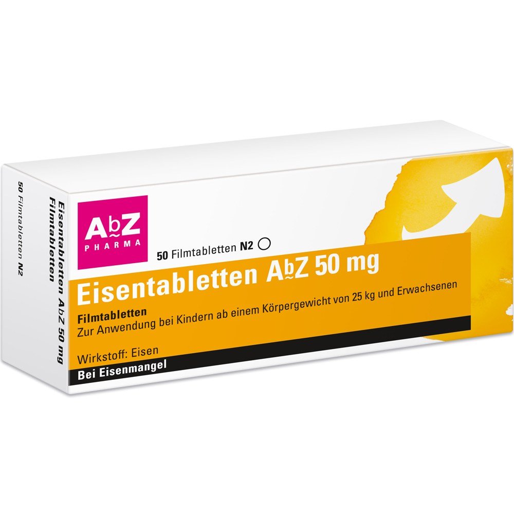 EISENTABLETTEN AbZ 50 mg Filmtabletten