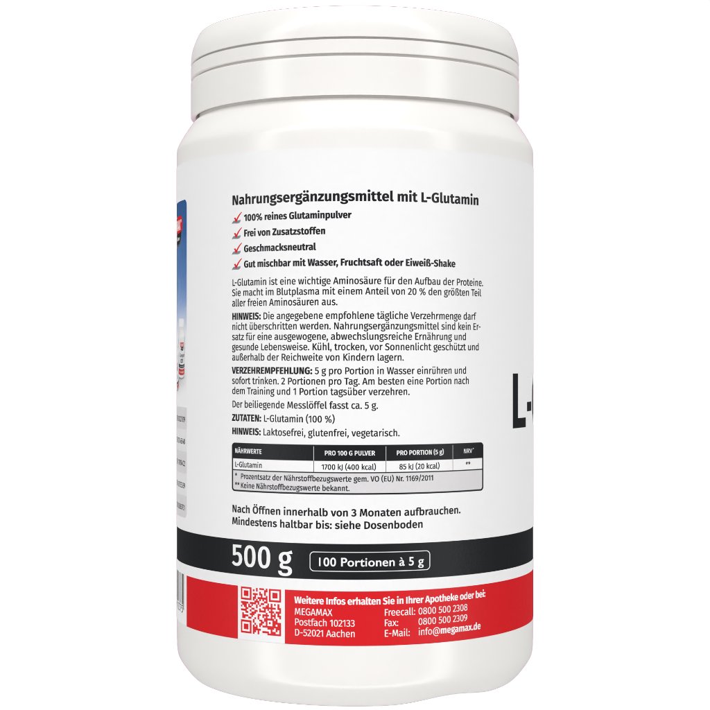 GLUTAMIN 100% rein Megamax Pulver