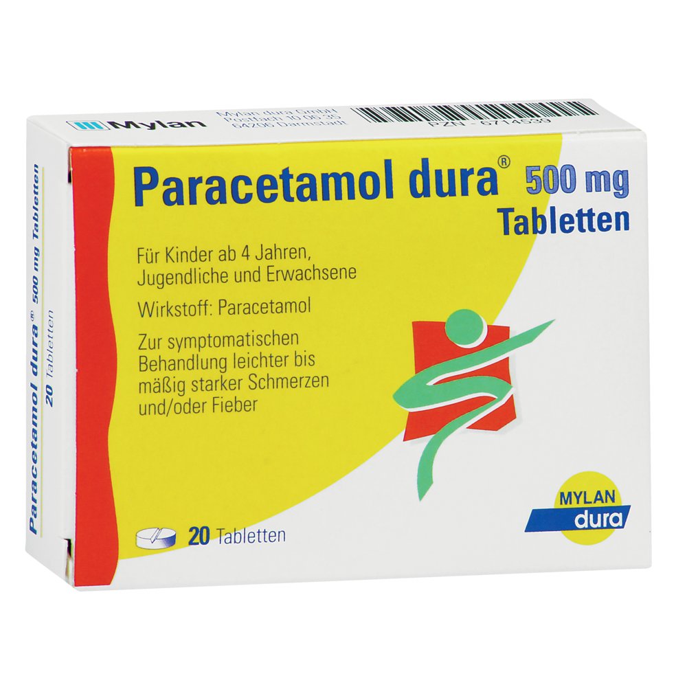 PARACETAMOL dura 500 mg Tabletten