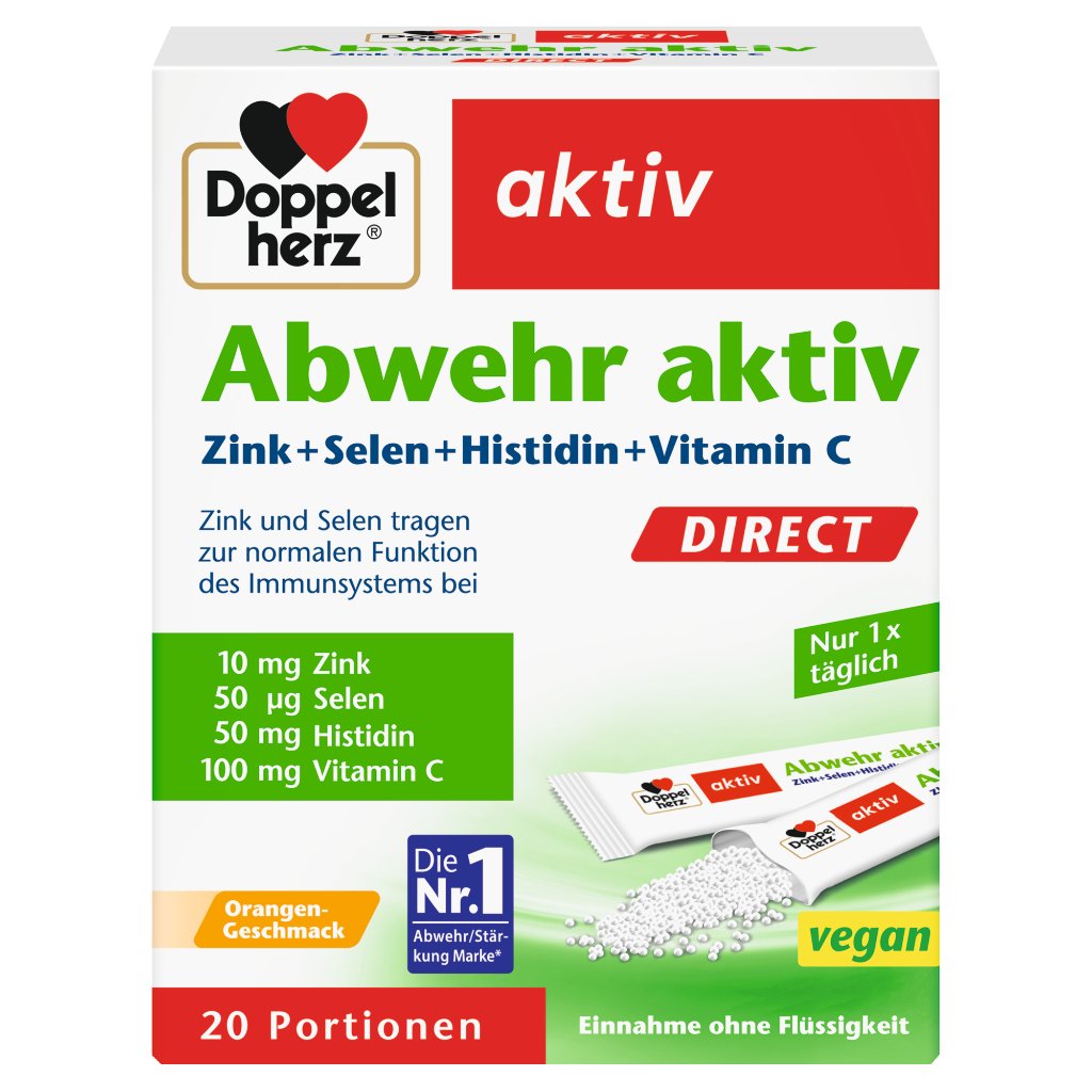 Doppelherz Abwehr DIRECT Zink + Selen + Histidin + Vitamin C