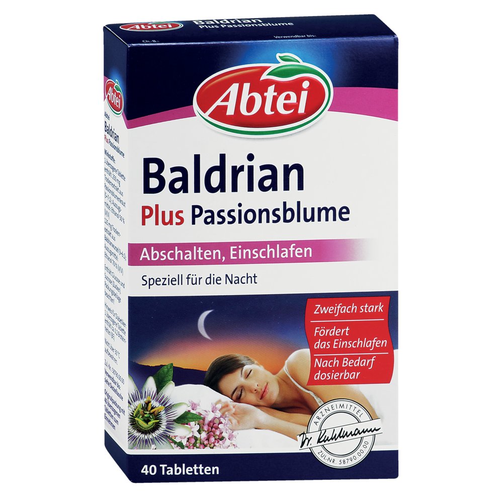 ABTEI Baldrian plus Passionsblume überz.Tabl.