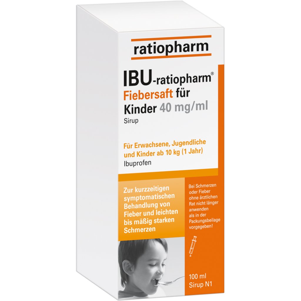 IBU-RATIOPHARM Fiebersaft für Kinder 40 mg/ml