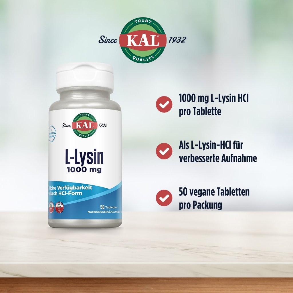 KAL L-Lysin 1000 mg