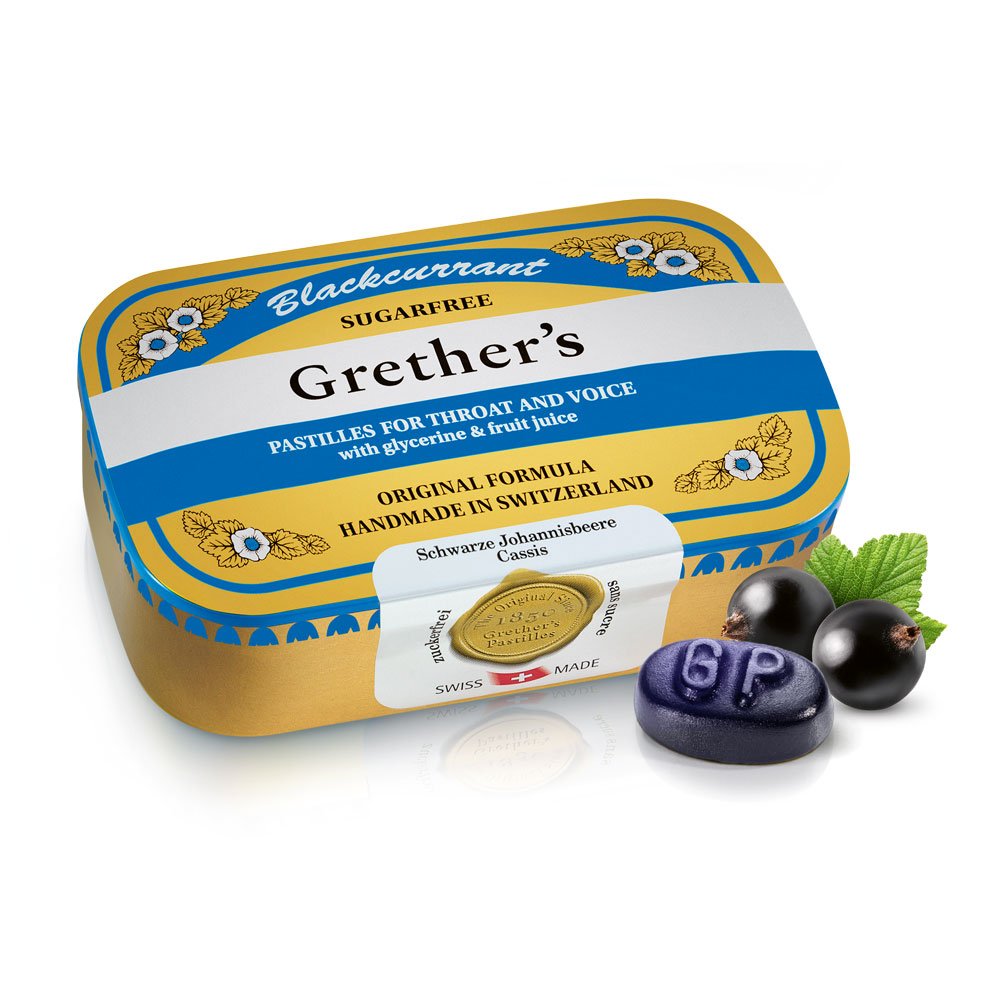 Grether's Pastilles Blackcurrant, zuckerfrei 110 g Dose
