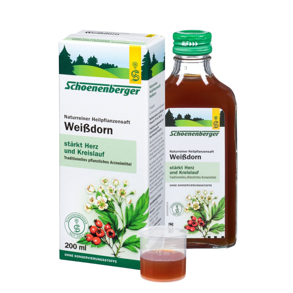 Schoenenberger naturreiner Heilpflanzensaft Weißdorn 3er Pack