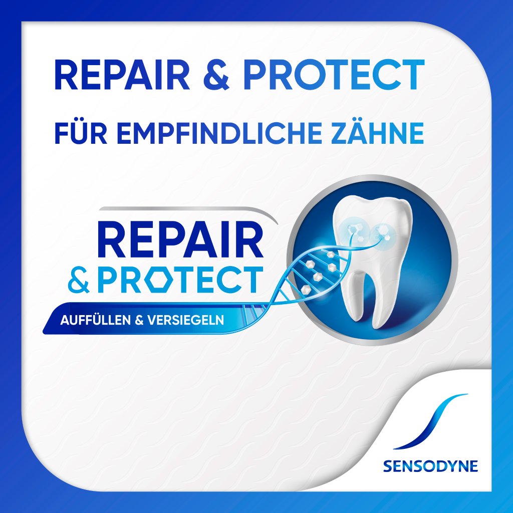 Sensodyne Zahnpasta, Repair* & Protect, schmerzempfindliche Zähne, 75 ml