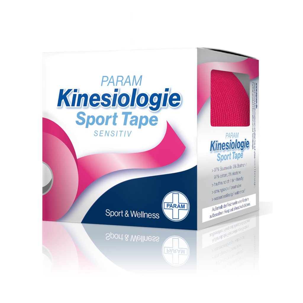 PARAM Kinesiologie Sport Tape, 5 cm x 5 m, pink
