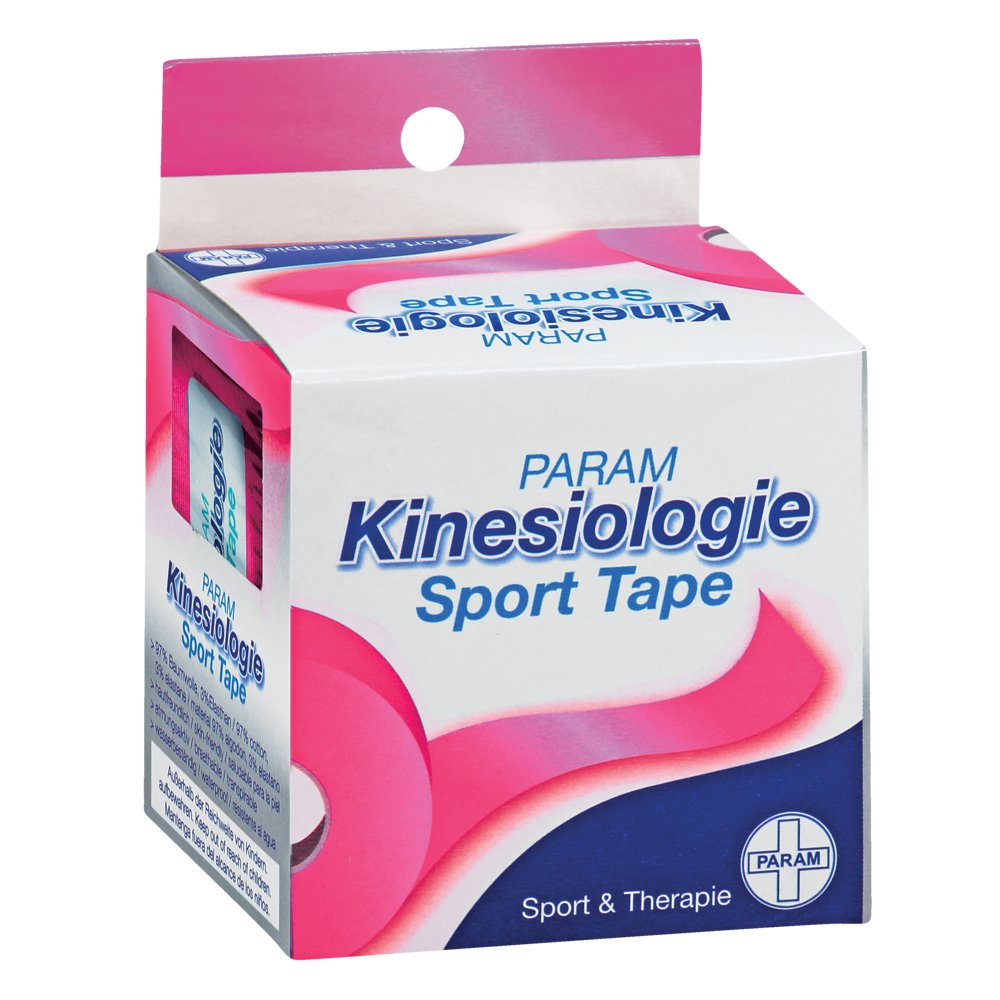 PARAM Kinesiologie Sport Tape, 5 cm x 5 m, pink