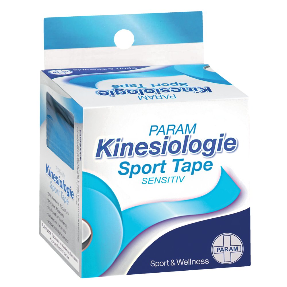PARAM Kinesiologie Sport Tape, 5 cm x 5 m, blau