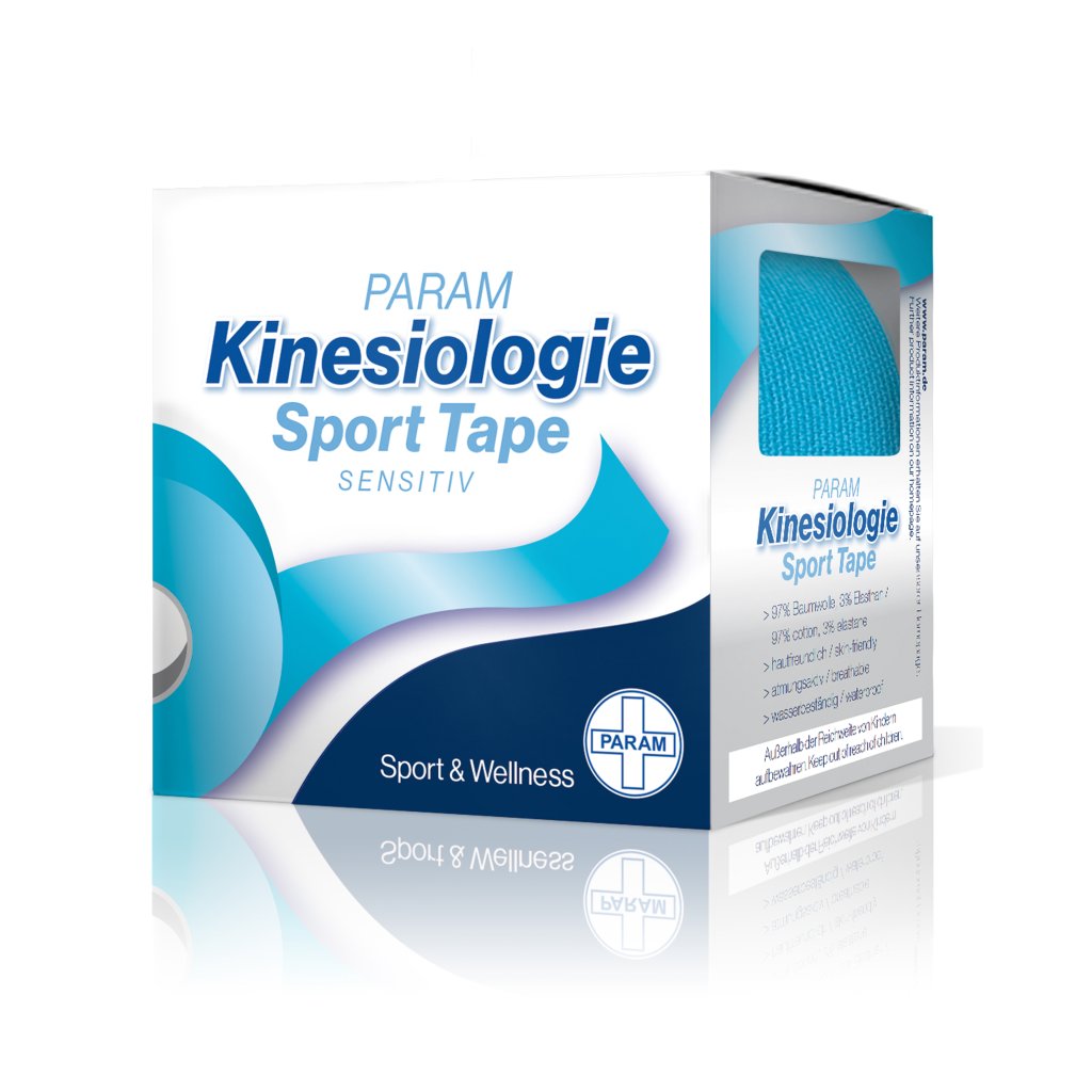PARAM Kinesiologie Sport Tape, 5 cm x 5 m, blau