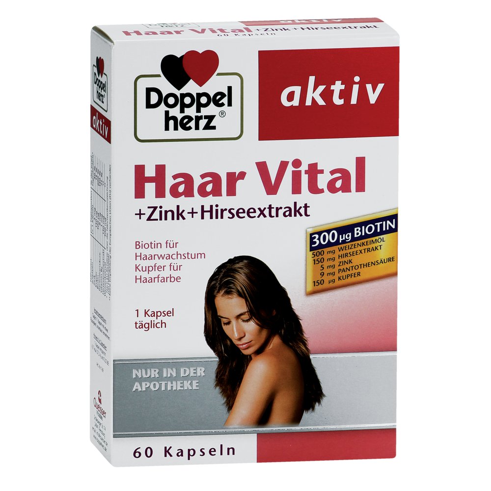 DOPPELHERZ Haar Vital+Zink+Hirseextrakt Kapseln