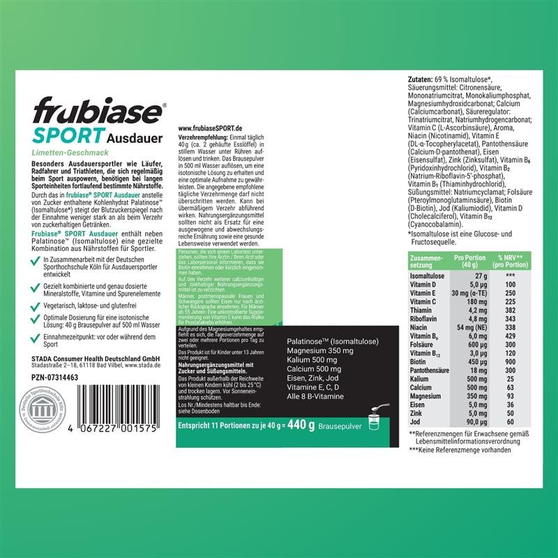 FRUBIASE SPORT Ausdauer Brausepulver