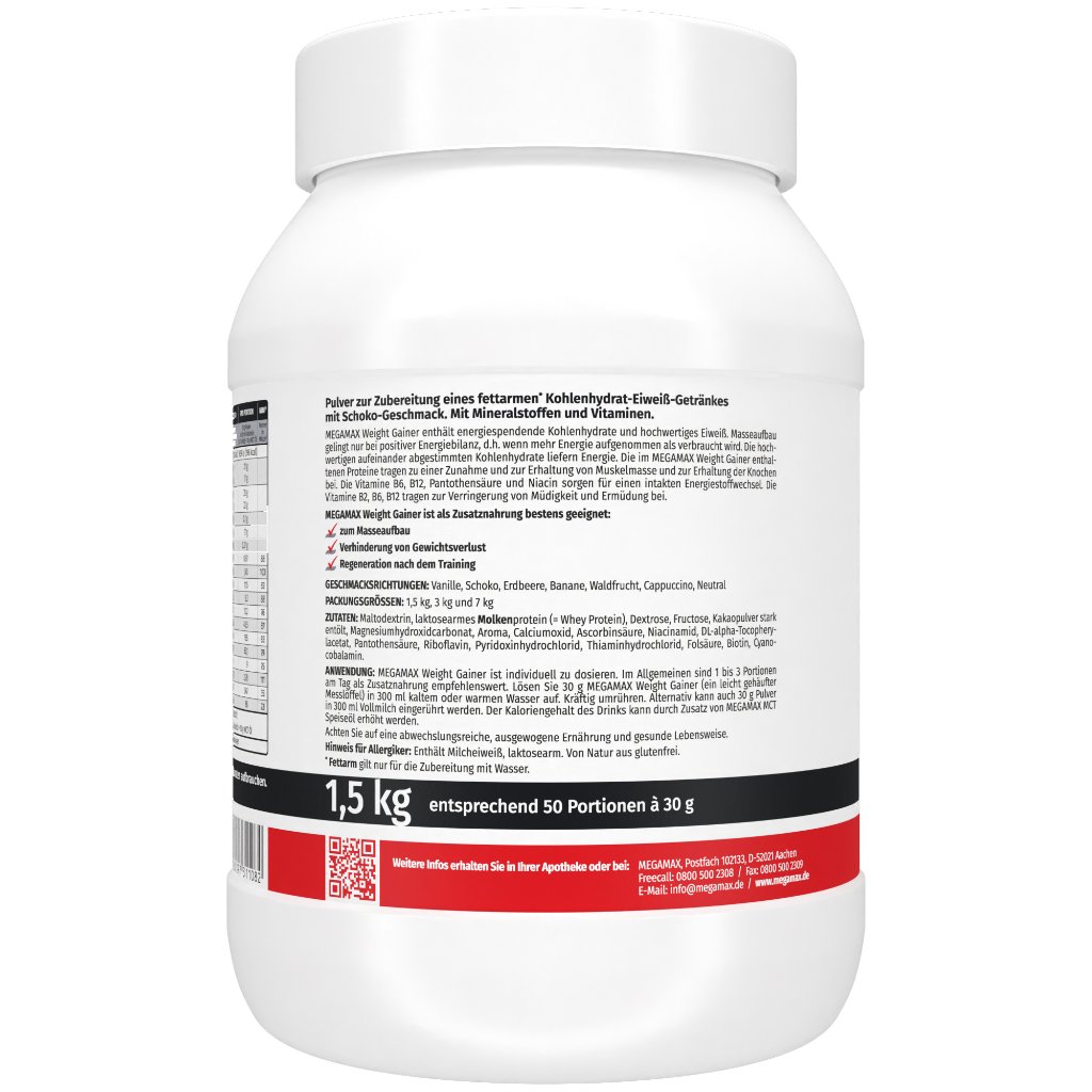 WEIGHT GAINER Megamax Schoko Pulver