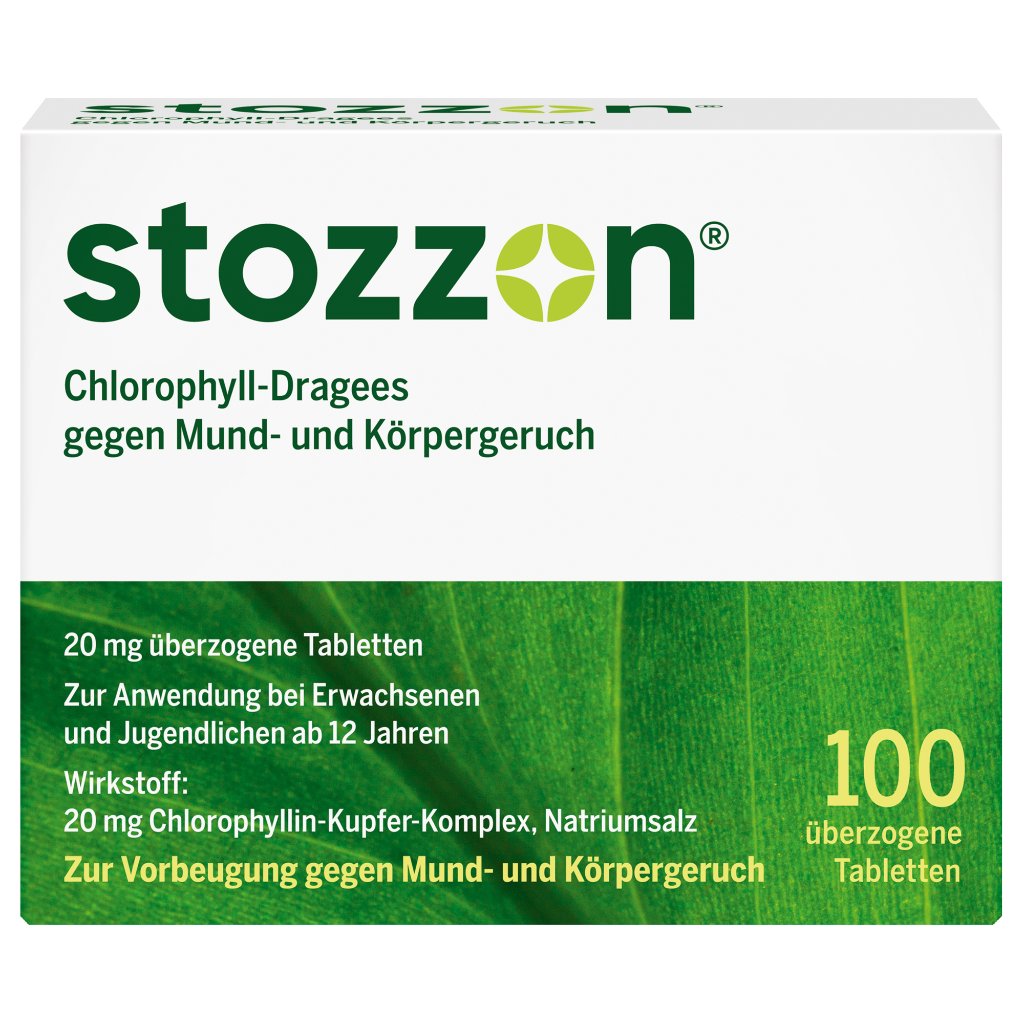 Stozzon Chlorophyll-Dragees gegen Mund- und Körpergeruch