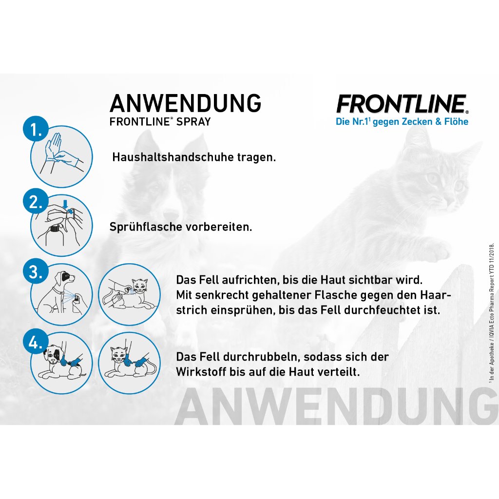 Frontline Spray für Hunde und Katzen ab 1. Lebenstag 100 ml