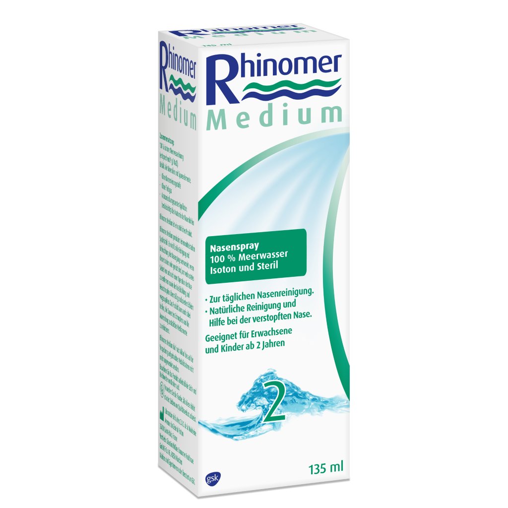 Rhinomer Medium, sterile und isotone Meerwasserlösung, 135 ml