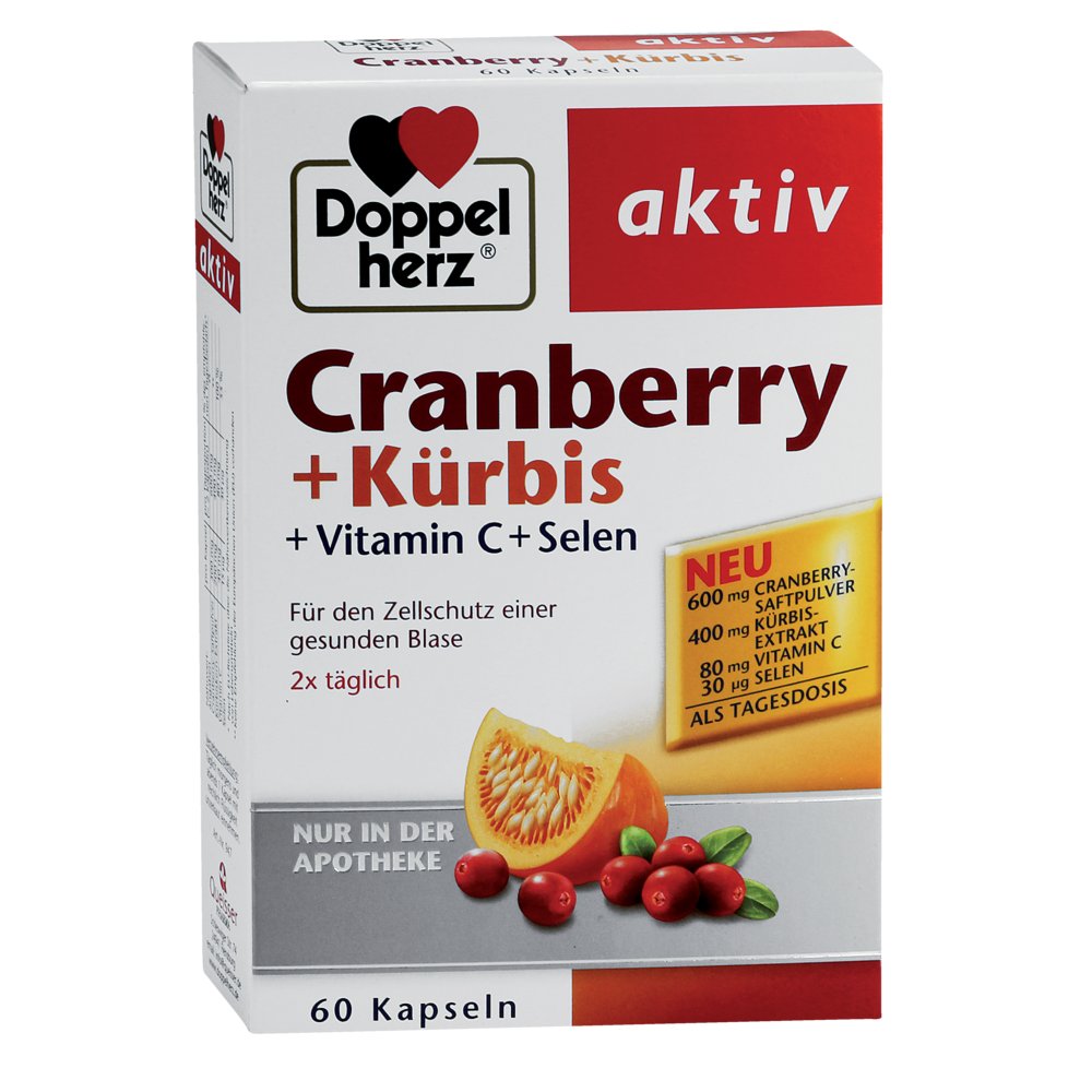 DOPPELHERZ Cranberry+Kürbis Kapseln