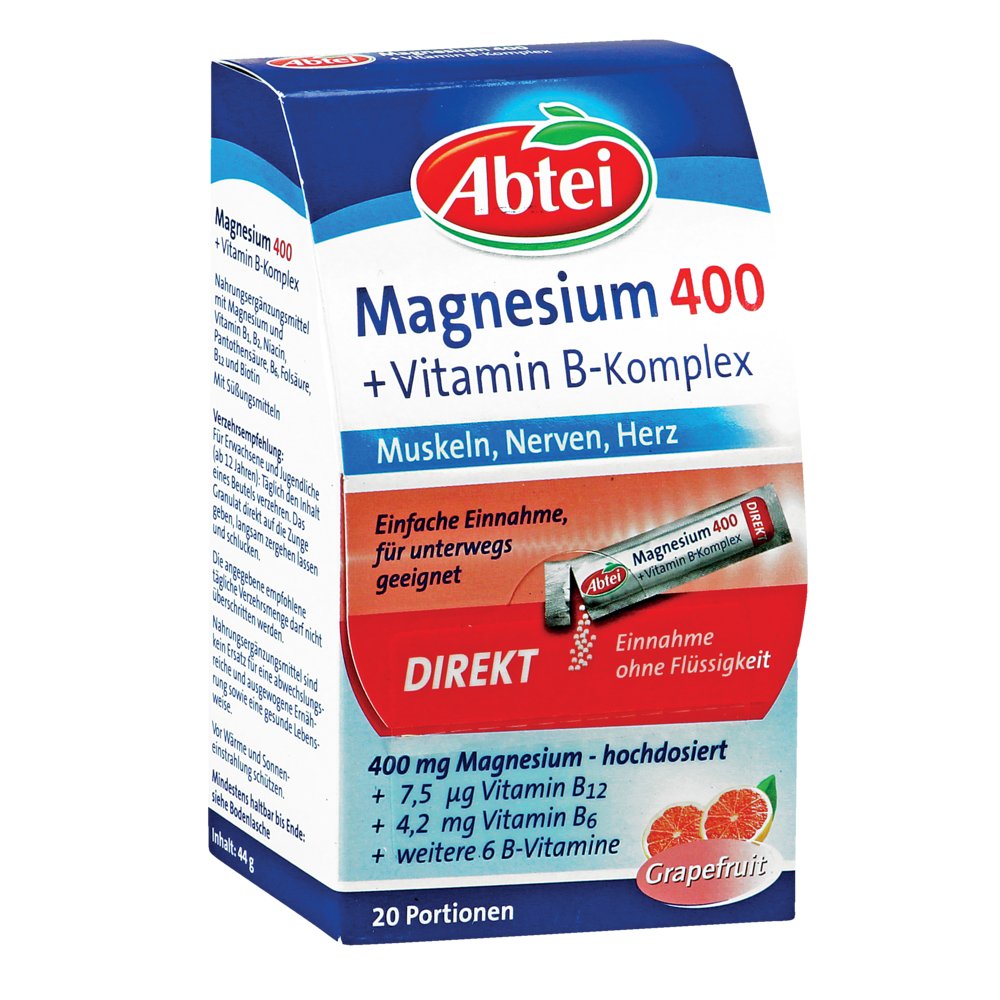 ABTEI Magnesium 400+Vitamin B Komplex Granulat
