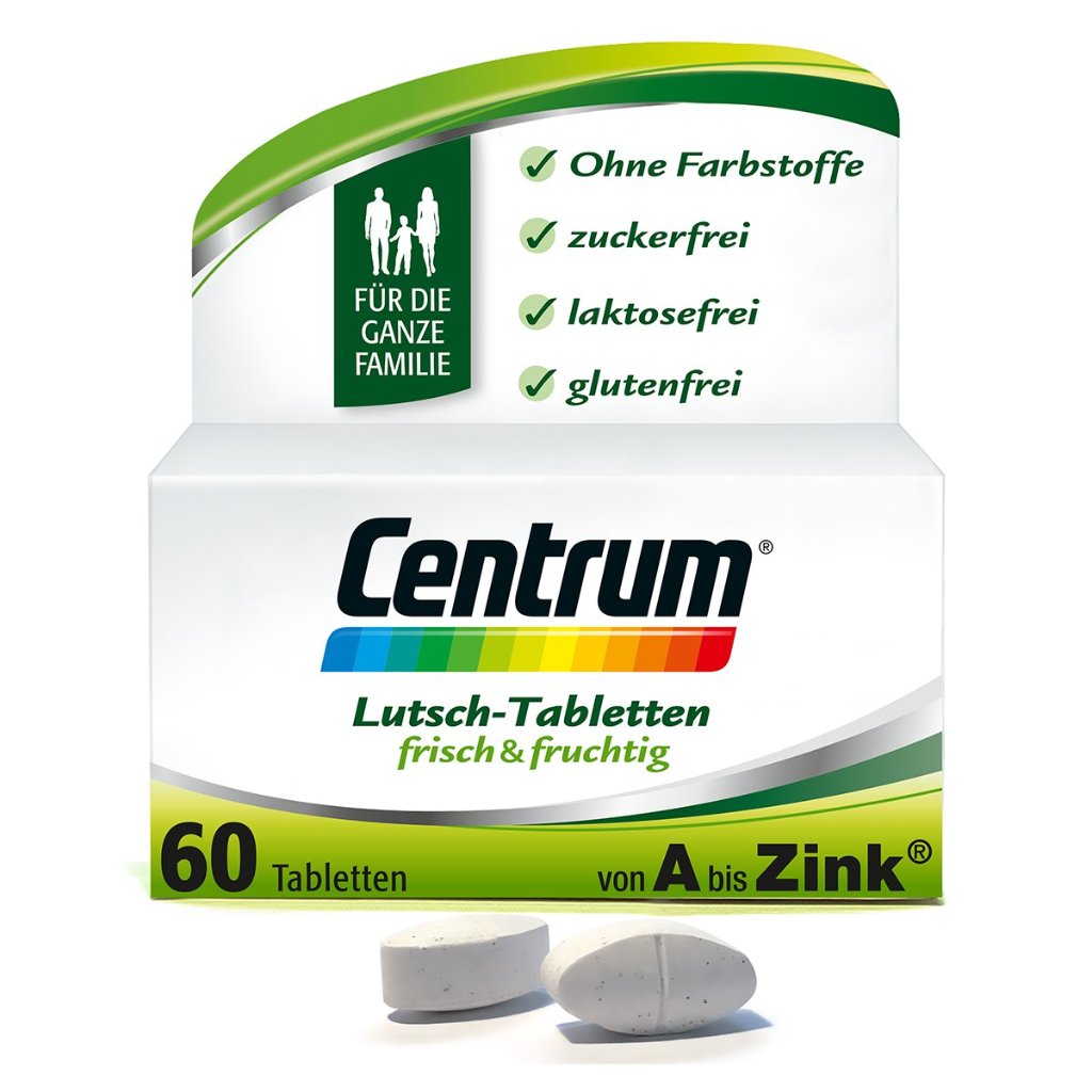 Centrum® Frisch & Fruchtig, Vitamin C, Vitamin D, Zink, Spurenelemente, 60 St.