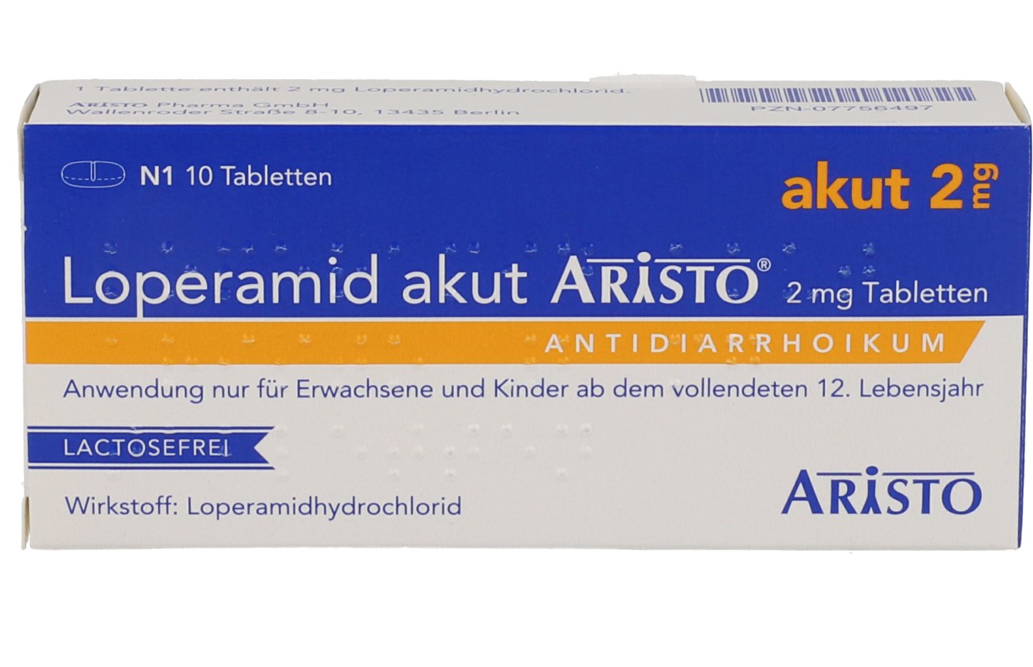 LOPERAMID akut Aristo 2 mg Tabletten