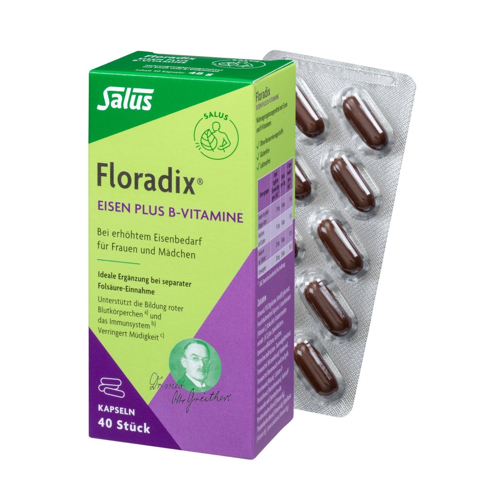 Floradix Eisen plus B-Vitamine Kapseln