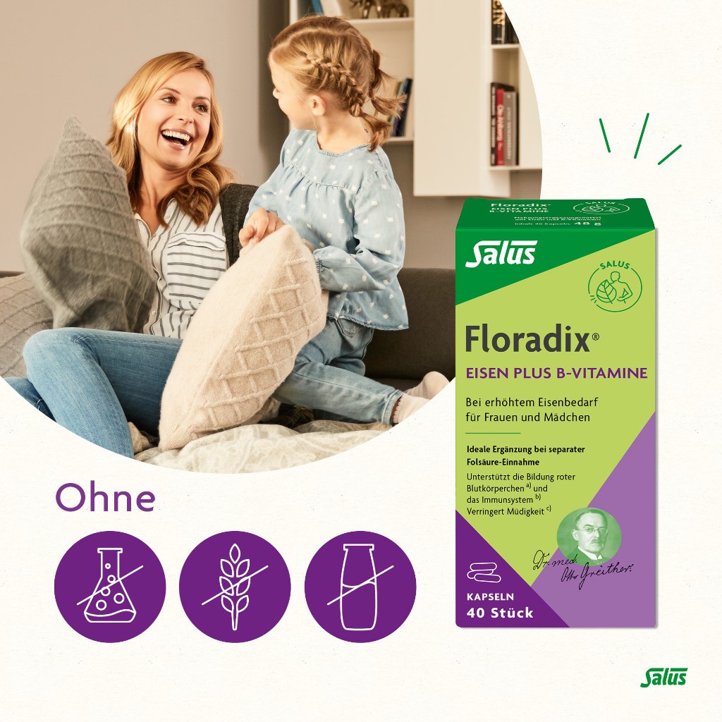 Floradix Eisen plus B-Vitamine Kapseln