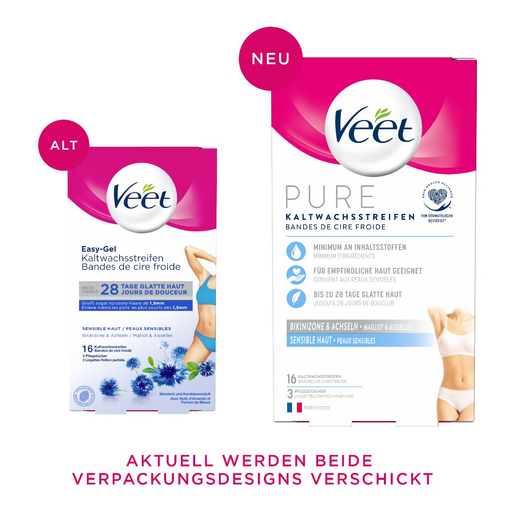 VEET Kaltwachs-Streifen Bikinizone & Achseln - 16 St.