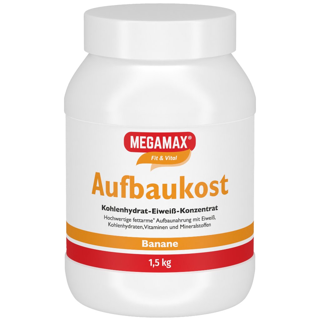 MEGAMAX Aufbaukost Banane Pulver