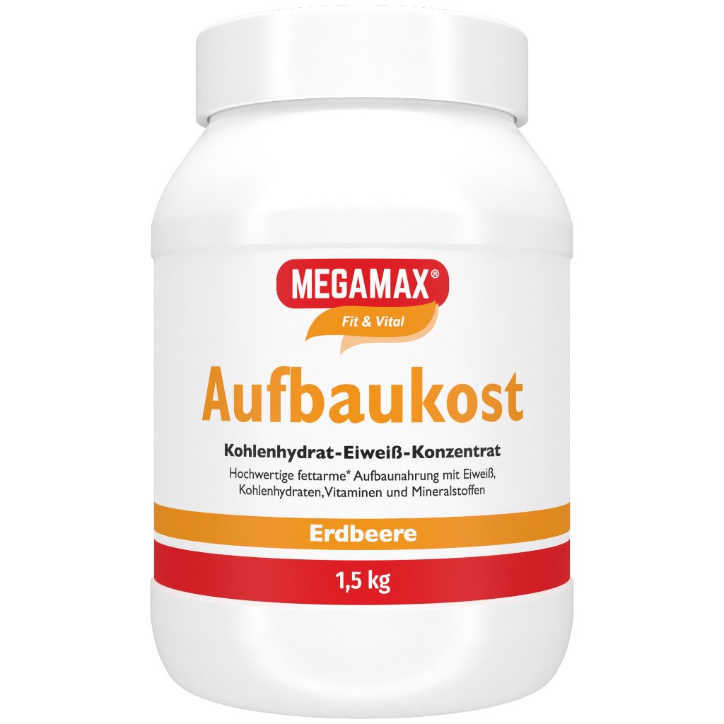 MEGAMAX Aufbaukost Erdbeere Pulver