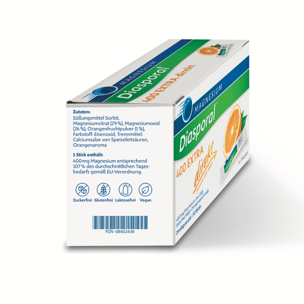 Magnesium-Diasporal® 400 EXTRA direkt Direktgranulat, 50 Sticks