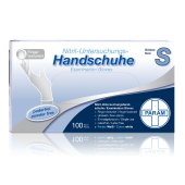 PARAM Einweg-Handschuhe aus Nitril, puderfrei, weiß, Größe S, 100 Stück