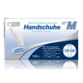 PARAM Einweg-Handschuhe aus Nitril, puderfrei, weiß, Größe M, 100 Stück