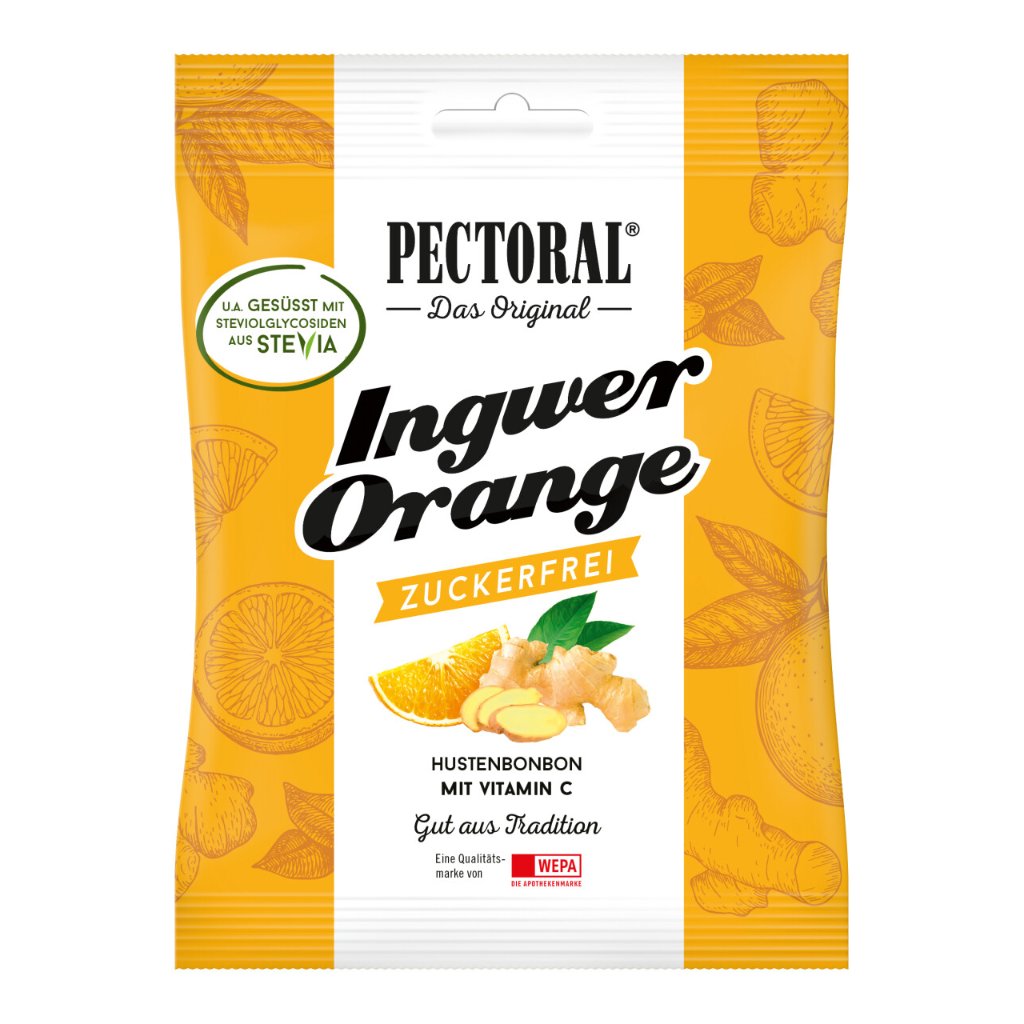 PECTORAL® Ingwer-Orange zuckerfrei, 20 Beutel