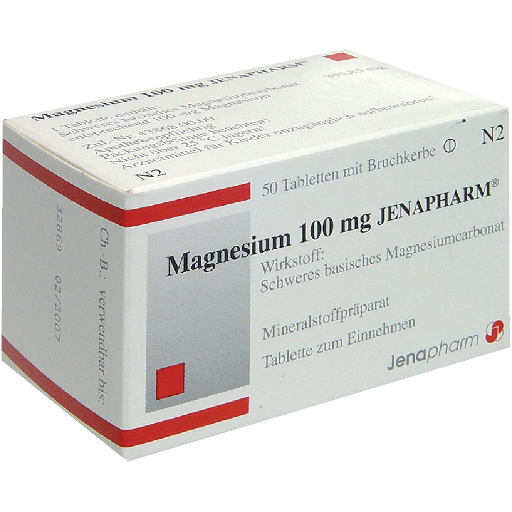 MAGNESIUM 100 mg Jenapharm Tabletten