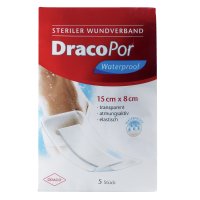 DRACOPOR waterproof Wundverband 8x15 cm steril